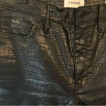 Frame #322  Vegan Snake Skin Straight Cut Jeans Photo 6