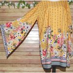 SheIn  Curve 2XL Yellow Shift Dress Long Kimono Sleeve Floral Knee Length Casual Photo 5