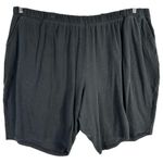 Roamans Plus Size 5XP Shorts 38W 40W Black Elastic Waist Pockets Petite 1239 Photo 0