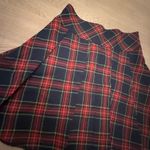 Collegiate Mini plaid pleated navy blue and red skirt in size small Photo 3