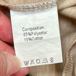 Elings Women’s Tan Sleeveless Tiered Tank Large Photo 5