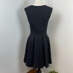 Anthropologie Eva Franco Rebel Black Nude Mesh Inset Fit and Flare Knit Dress Size 6 Photo 4