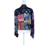 VTG Surya Patchwork Beaded Jacket Wmns Crop Retro Purple Sz L Grunge Boho Hippie Size L Photo 5