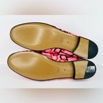 Gucci Jordaan Horsebit Logo Print Pink Fabric Flat Barbie Loafers Size EU 40 Photo 5