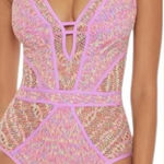 Becca by Rebecca Virtue Women's Multicolor Swimsuit One Piece Tie Back Medium Photo 0