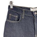 Current/Elliott Current Elliot The Vintage Crop Slim High Rise Linen Blend Jeans Dark Size 26 Photo 4