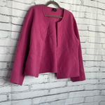 Eileen Fisher Pink Boiled Wool Cashmere Open Front Jacket Women’s Large Minimal Photo 1