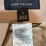 Ann Taylor Womens Pants Tan Cinched Belted Waist Tapered Ankle Leg Size 12 Photo 9