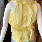 Vintage Red Valentino Silk ruffle wool top Yellow Size M Photo 1