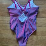 Cupshe  One Piece Swimsuit Scoop Neck Ruched Double Straps O Ring Striped XL Photo 7