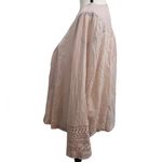 HOPE Collection Blush Lace Detail Blouse Bell Sleeves Cottagecore Boho Feminine Pink Size L Photo 3