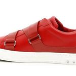 Valentino Garavani V-Punk red leather belted low-top sneakers size IT 37 US 7 Photo 1