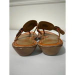 Born Orange Carlyle Sandals Thong Full Grain Leather Size 9 Lagenlook wedge Photo 4