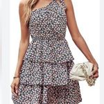 PRETTYGARDEN  Tie One Shoulder Boho Floral Dress Photo 0