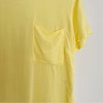 Bella Dahl  Hi Low T-Shirt Womens Size S Chest Pocket‎ Yellow Flowy Photo 2