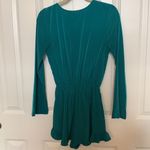 Honey Punch emerald green long sleeve romper S Photo 5