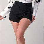 La Vie Top, long balloon sleeves black dots Super cute NWT White Size M Photo 0