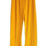 Nanushka Orange Ribbed Knit Wide Leg High Rise Pull Photo 0