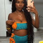 Blue and Orange custom crochet set Photo 0