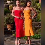 Likely Lyla Trumpet Midi Dress in Clementine Size 6 NWT Photo 2