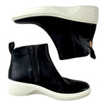 Ecco NWOT  Leather Soft 7 Wedge City Ankle Boots Black Size 6 - 6.5 Retail $180 Photo 0