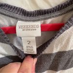 Chico's  Gray and White Weekend Top Photo 2