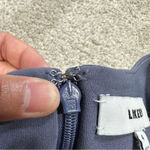 Likely Manhattan Mini Dress Bodycon Shortsleeve Crew Neck in Steel Blue Size 4 Photo 11