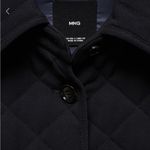 Mango Cotton Quilted Jacket Black Winter Fall Size Medium Photo 5