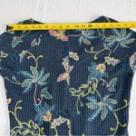 William Rast Women's Geneva Henley Top Blue Floral Photo 7