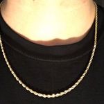 Real 14k Gold Chain Rope Chain 20in 3mm Hollow Photo 0