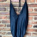 J.Crew NWT Black O-ring V-neck One-Piece Swim Bathing Suit Women's Size 22 Photo 1