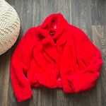 BLANK NYC  Red Faux Fur Coat Photo 0
