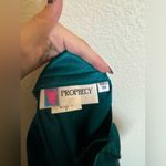 Vintage Satin Pleated Midi Skirt in Teal Blue Green Sz‎ 2 Photo 5
