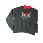 Jerzees VTG  Cardinal Bird Sweatshirt Women's XL Collared Embroidered Grandmacore Photo 1