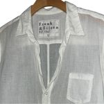 Frank & Eileen Womens Size L White Semi Sheer Cotton Gauze Barry Button Up Shirt Size L Photo 1