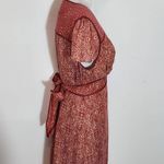 BCBGMAXAZRIA Red and Gold Dress with Sash SIze Small Wedding Guest Dress Photo 5