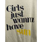 J.Crew  Women's Size Medium Girls Just Wanna Have Sun Lavender Slub Cotton Tee Photo 1