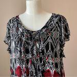 Dress Barn  | Tribal Print Fringe Detail Blouse Sz 3X Photo 1