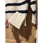 French Connection  Essentials White and Black Striped Pullover Sweater Medium Photo 5