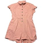 BDG  Joey Short Sleeve Coverall Romper In Coral Large Photo 1