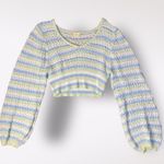 Altar'd State Altar’d State Cropped Briella Knit Striped Sweater Womens Size S Photo 0