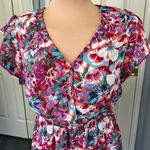 Collective Concepts Collective‎ Concepts Tropical Hawaiian Floral Print V-Neck Flutter Sleeve Dress Photo 1