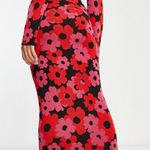 ASOS NWT DESIGN knit midi skirt in floral pattern - part of a set Photo 3