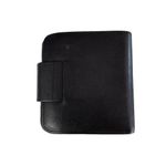 Vintage Piato Black Genuine Leather Trifold Wallet Embossed Logo Compact Photo 1
