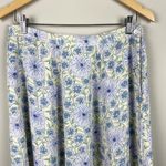 April Cornell Maxi Skirt Womens Small Blue Yellow Floral‎ Boho Buttons Stretch S Photo 4