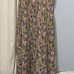 Sag Harbor Vintage  Pleated Floral Bohemian Maxi Skirt Size M Elastic Waist Photo 0