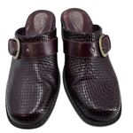 Clarks  Artisan Womens 8‎ M Brown Leather Buckle Clogs Photo 1
