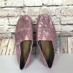 Toms  Sparkly Glitter Pink Slip On Shoes Size 7.5 Photo 5