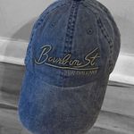 Bourbon St New Orleans Baseball Cap Denim Wash Louisiana Mardi Gras Hat Big Easy Blue Photo 0