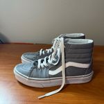 Vans Sk8 Hi-Top Canvas Grey White Sneaker Lace Up Skater Shoe W8.5 Photo 4